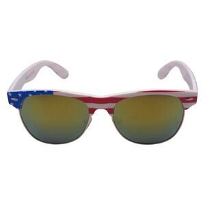 6026-1 | Gold Mirror Lens USA Flag Wayfarer Sunglasses